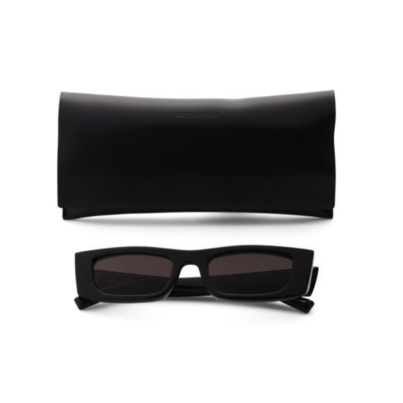 SAINT LAURENT Black 52mm Rectangular Sunglasses - Picture 1 of 2